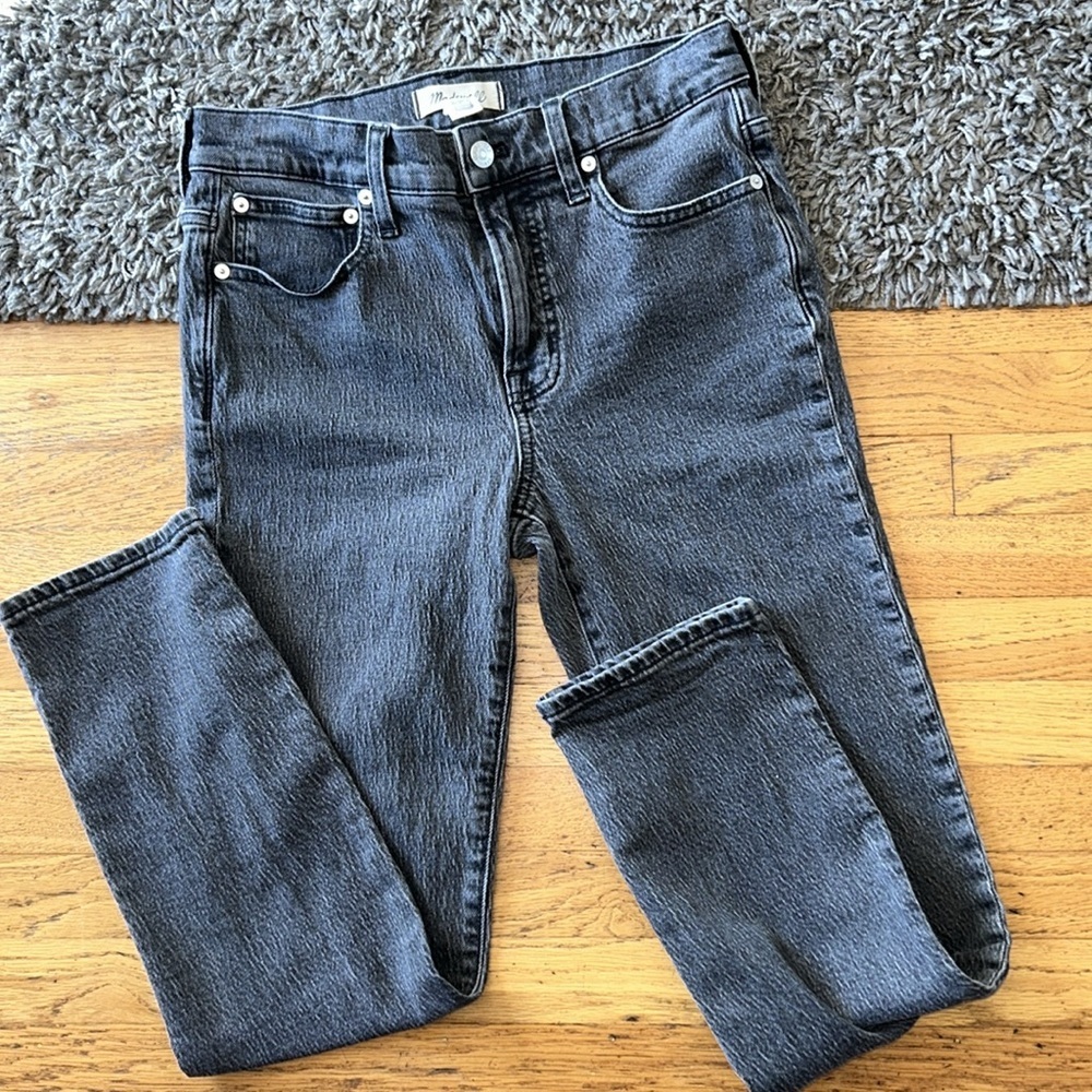 Madewell Gray Black The Mid-Rise Perfect Vintage Jean Size 26